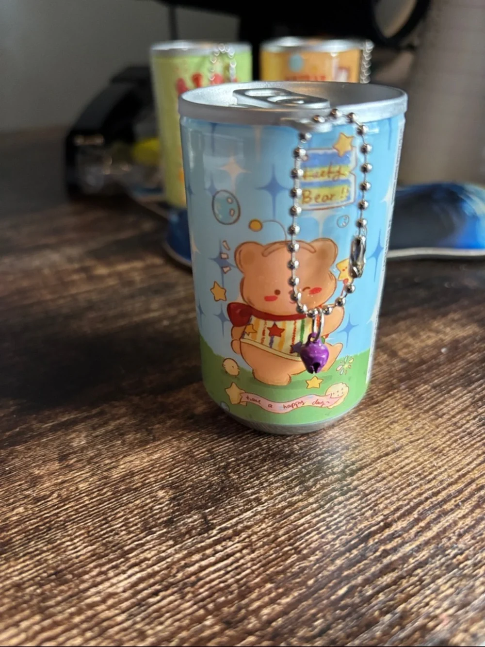 Mini Travel Wet Wipes Little Bear Refillable Can Keychain -‎ NWT